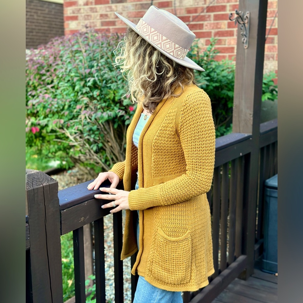 Angel Of The North Mustard Yellow Cardigan